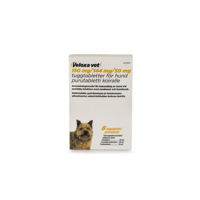 VELOXA VET purutabletti 150 mg / 144 mg / 50 mg 8 fol kuva 2