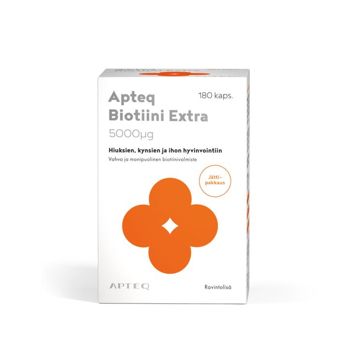 Apteq Biotiini Extra 5000 mikrog 180 kaps kuva 1