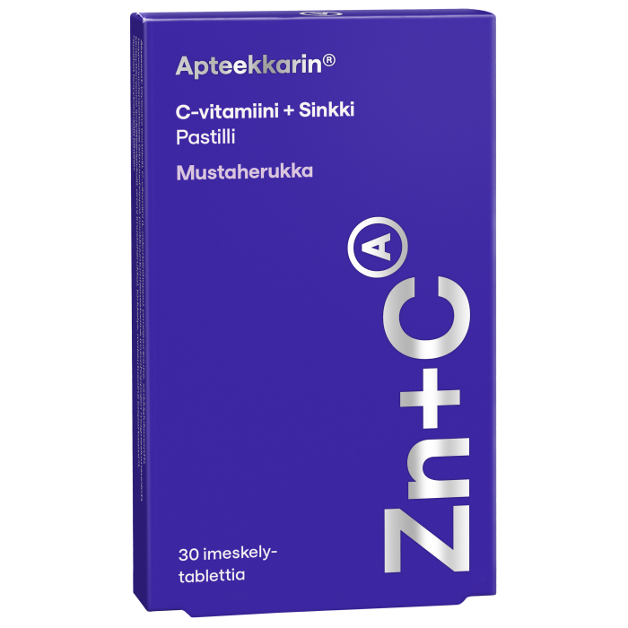 Apteekkarin C+ Sinkki mustaherukka 30 kpl