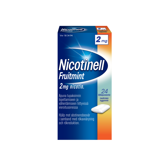 NICOTINELL FRUITMINT lääkepurukumi 2 mg 24 fol