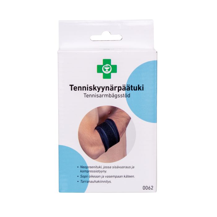 APTEEKKI Tenniskyynärpäätuki (yksi koko) musta 1 kpl kuva 2