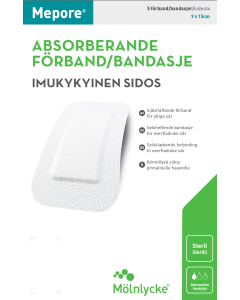 Mepore kiinnittyvä sidos 9x15 cm 5 kpl