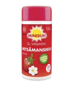 Minisun D-vitamiini Metsämansikka 50 mikrog 200 purutabl