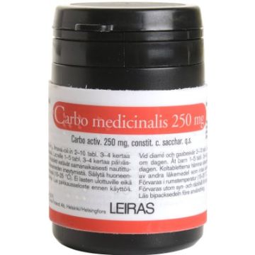 CARBO MEDICINALIS tabletti 250 mg 50 kpl
