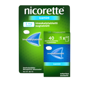 NICORETTE ICEMINT imeskelytabletti, puristettu 2 mg 40 kpl