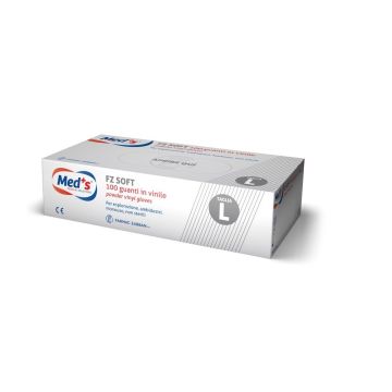MEDS Tutkimuskäsine vinyyli puuteroimaton XL 100 kpl