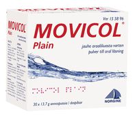 MOVICOL PLAIN jauhe oraaliliuosta varten, annospussi 100 kpl