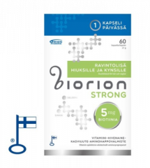 BIORION STRONG 5 MG RAVINTOLISÄ HIUKSILLE JA KYNSILLE  60 kaps
