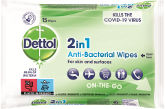 Dettol antibakteeriset puhdistuspyyhkeet 15 kpl
