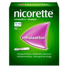 NICORETTE INHALAATTORI inhalaatiohöyry, kyllästetty patruuna 10 mg 42 fol